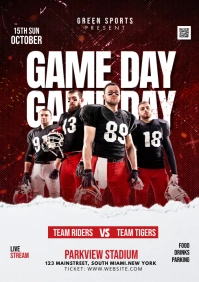 football game day A4 template