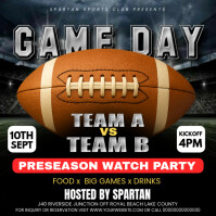 Football Game Day Flyer Message Instagram template