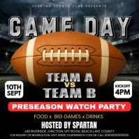 Football Game Day Flyer Instagram Post template