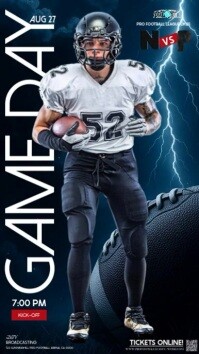 Black Football Game Day Instagram Story Template