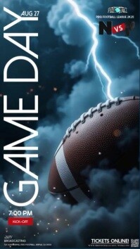 Football game day watch party announcement design História do Instagram template