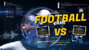黑色 Football Game Display digitale Template