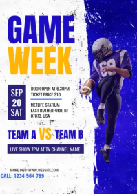 White Football Game Event A2 Template