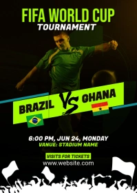 Football game Flyer Template A6