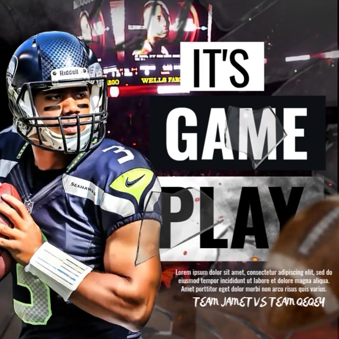 Football Game Play Video Ads Template | PosterMyWall