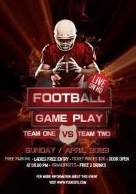 Football Game Play Video A4 template