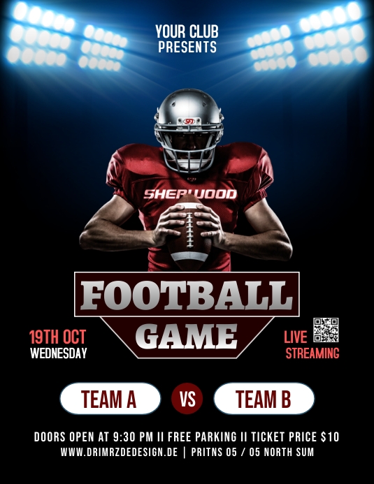 Football Game Template PosterMyWall football-game-template-postermywall