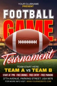 Football Game Tournament Affiche template
