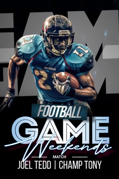 Football Game Weekends Template | PosterMyWall
