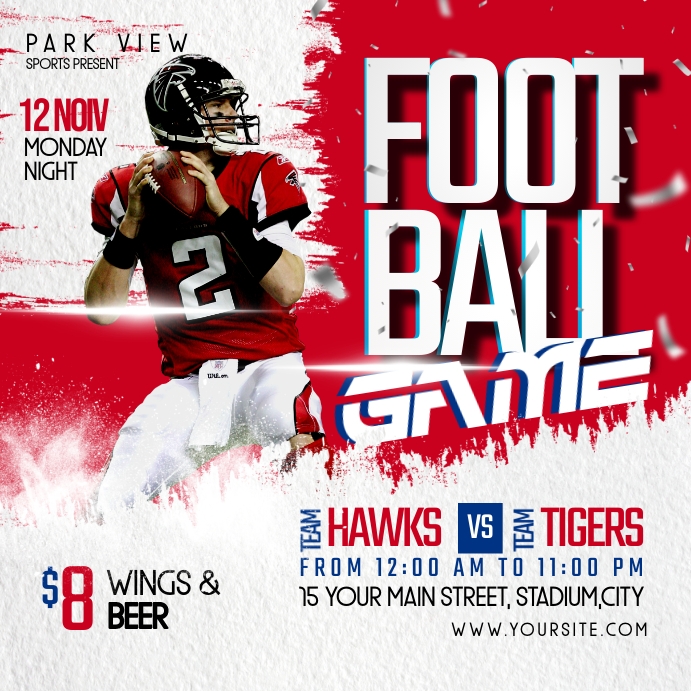 Football Games Flyer Template PosterMyWall