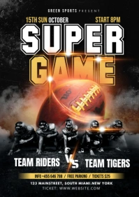 Football Games Flyer A3 template