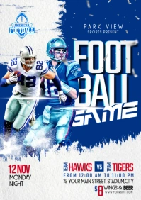 Football Games Flyer A3 template