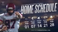 Football Home Schedule Template Facebook Cover Video (16:9)