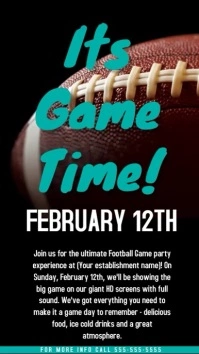 Football Invitation Tiktok Instagram story template