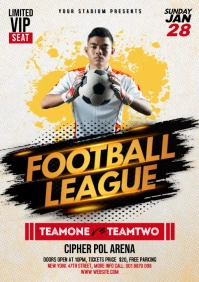 football league flyer A4 template