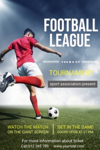 FOOTBALL LEAGUE POSTER TEMPLATE Affiche