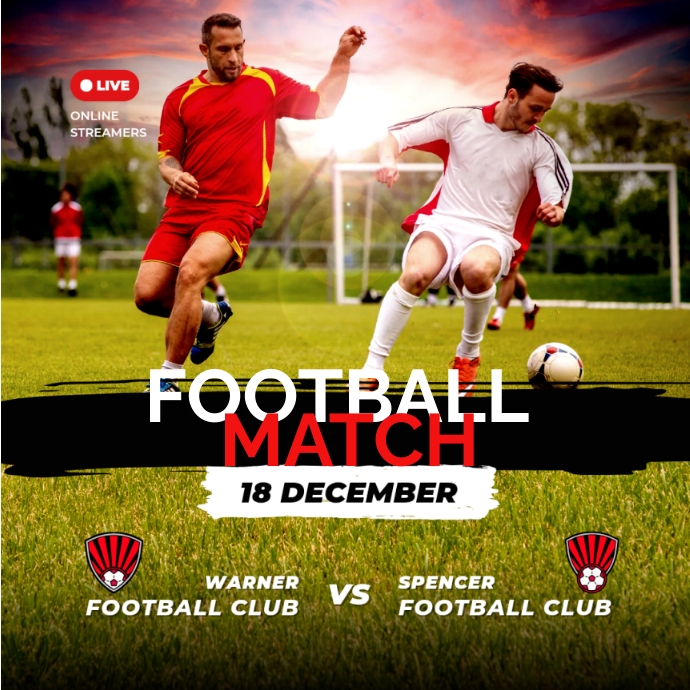 Football mach Template | PosterMyWall