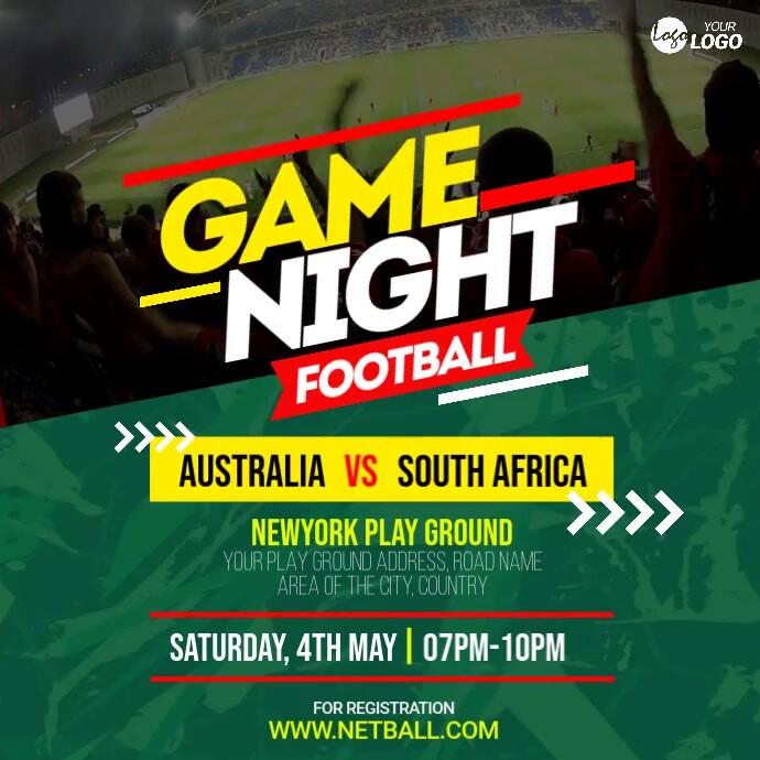 Football Match Ad Post Template | PosterMyWall