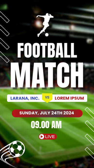 Match Advertisement Football Match Ads Templat | PosterMyWall
