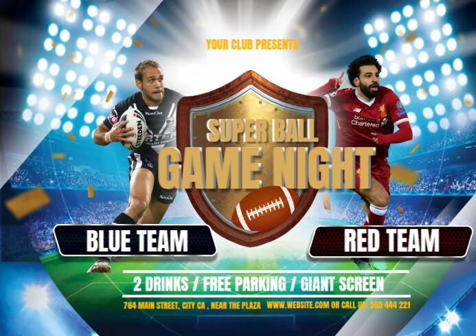 Football Match Ads Template | PosterMyWall