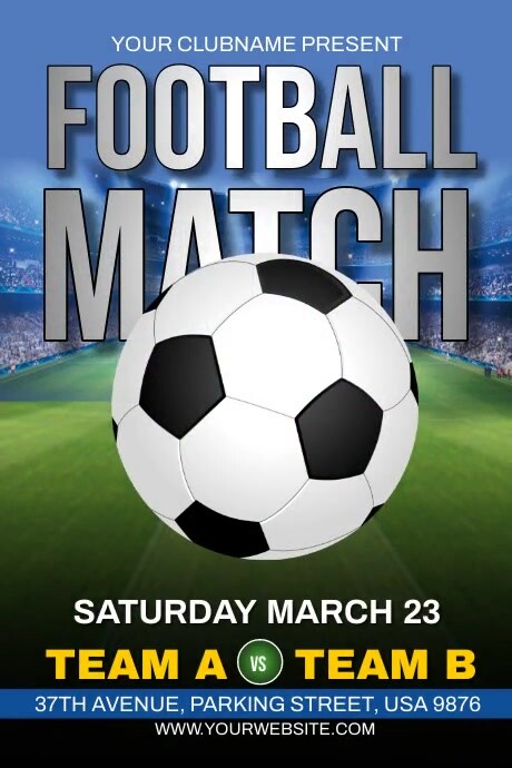 Football Match Ads Template | PosterMyWall