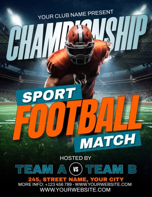 Match Advertisement Plantilla de Football Match Ads | PosterMyWall
