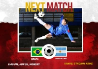 Football Match Banner Design 明信片 template