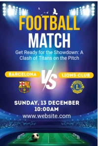 Football match day Pinterest Graphic template