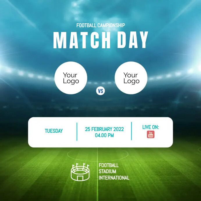 Copy of Football Match Day | PosterMyWall