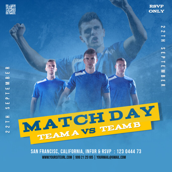 Copy of Football Match day Instagra Post | PosterMyWall