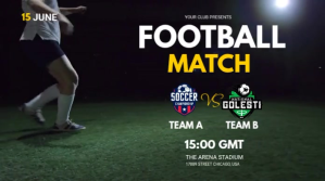 football match Twitter Post template