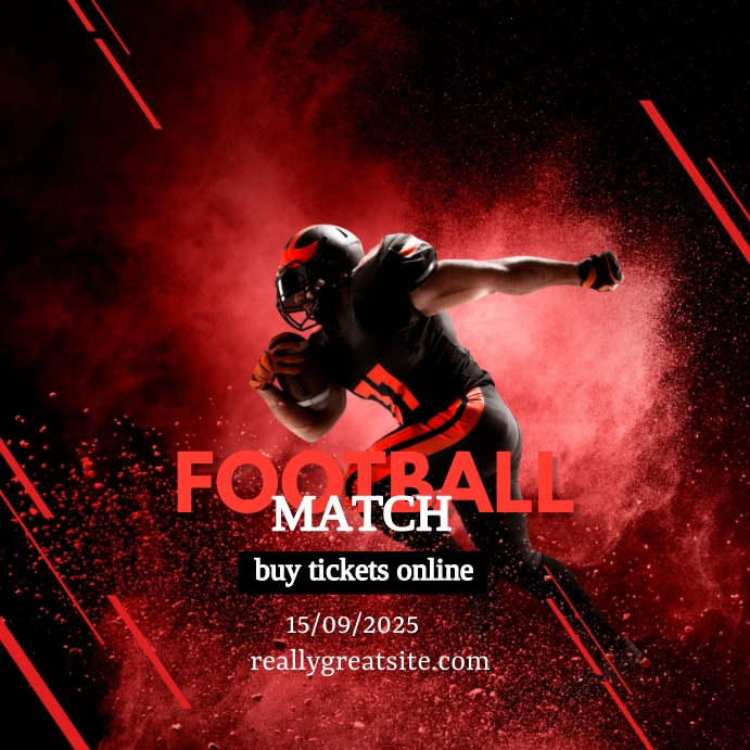 FOOTBALL MATCH Template | PosterMyWall