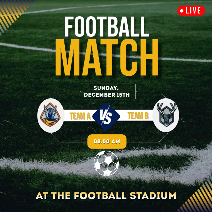 Football Match Template | PosterMyWall