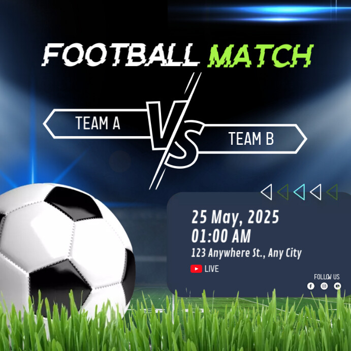 Football Match Template | PosterMyWall