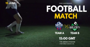 football match Facebook Shared Image template