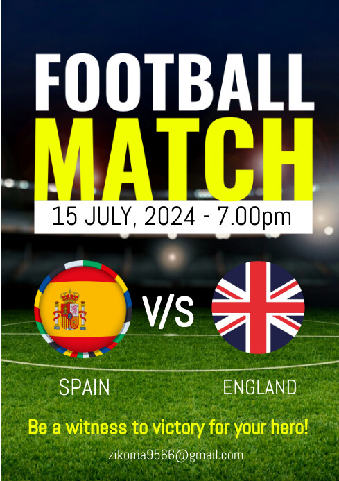 Football match A4 template