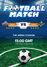football match A5 template