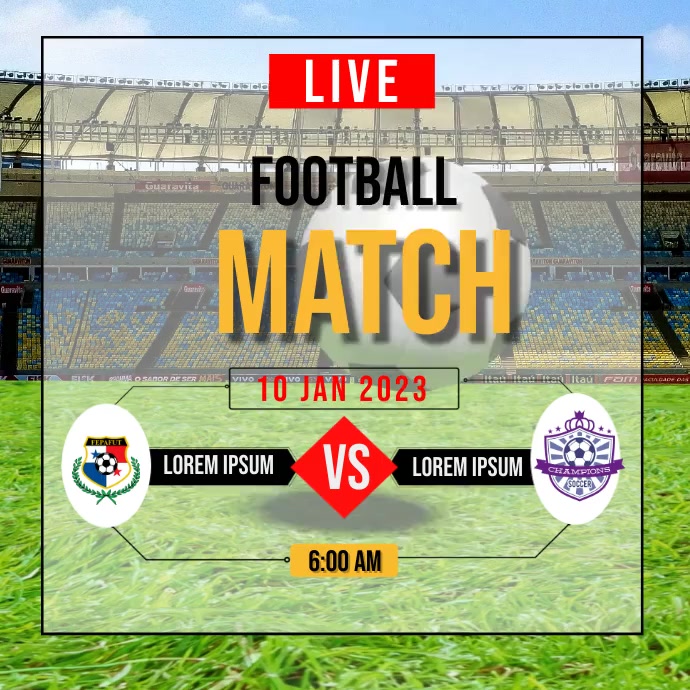 FootBall Match Template | PosterMyWall