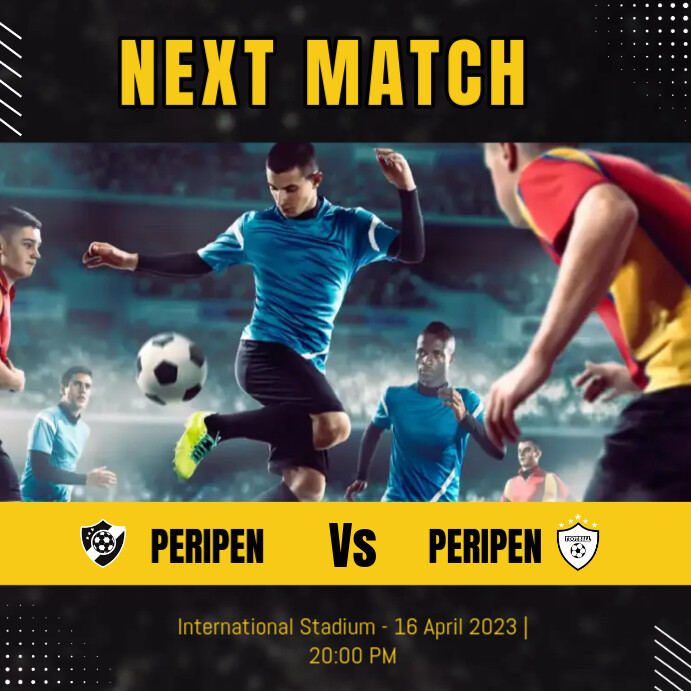 Peripen Football Match Template | PosterMyWall