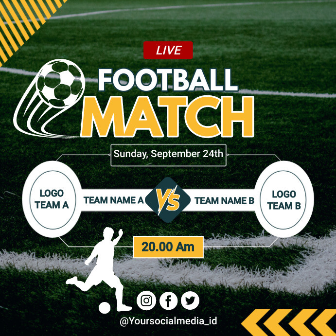 FOOTBALL MATCH Template | PosterMyWall