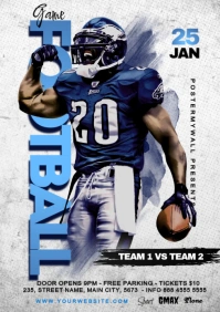 football match A4 template