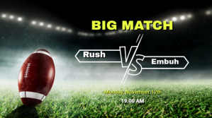 Hitam Rugby Match Digitale Vertoning Template