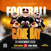 Football Match flyer Message Instagram template