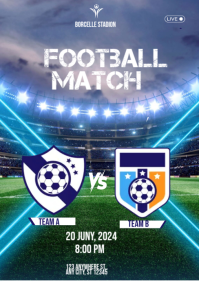 FOOTBALL MATCH FLYER A5 template