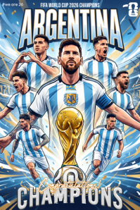 Congratulations Argentina แบนเนอร์ 4' × 6' template