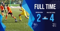 Football match full time score design Facebook Shared Image template