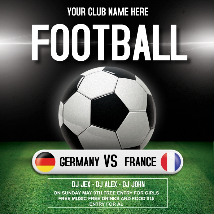 Football Match post Template | PosterMyWall