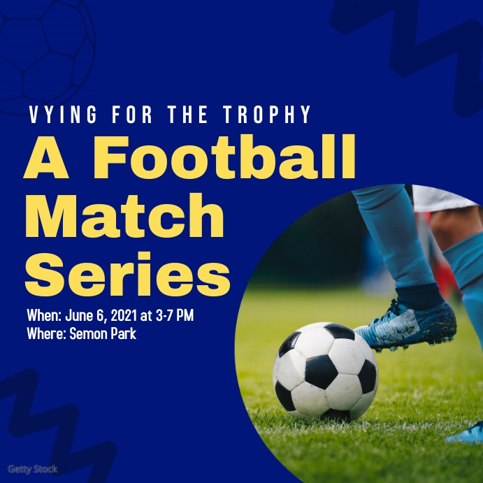 Football Match Post Design Template | PosterMyWall