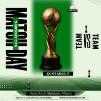 Football match poster Square (1:1) template