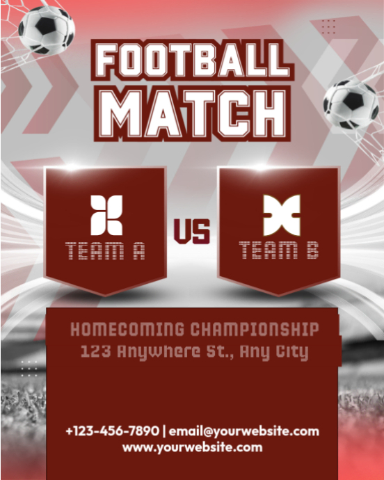 football match POSTER Template | PosterMyWall